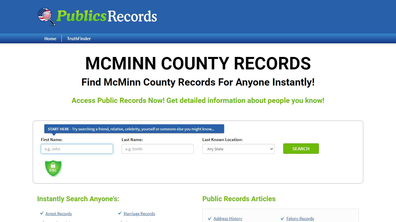 Find McMinn County Records For Anyone - publicsrecords.com